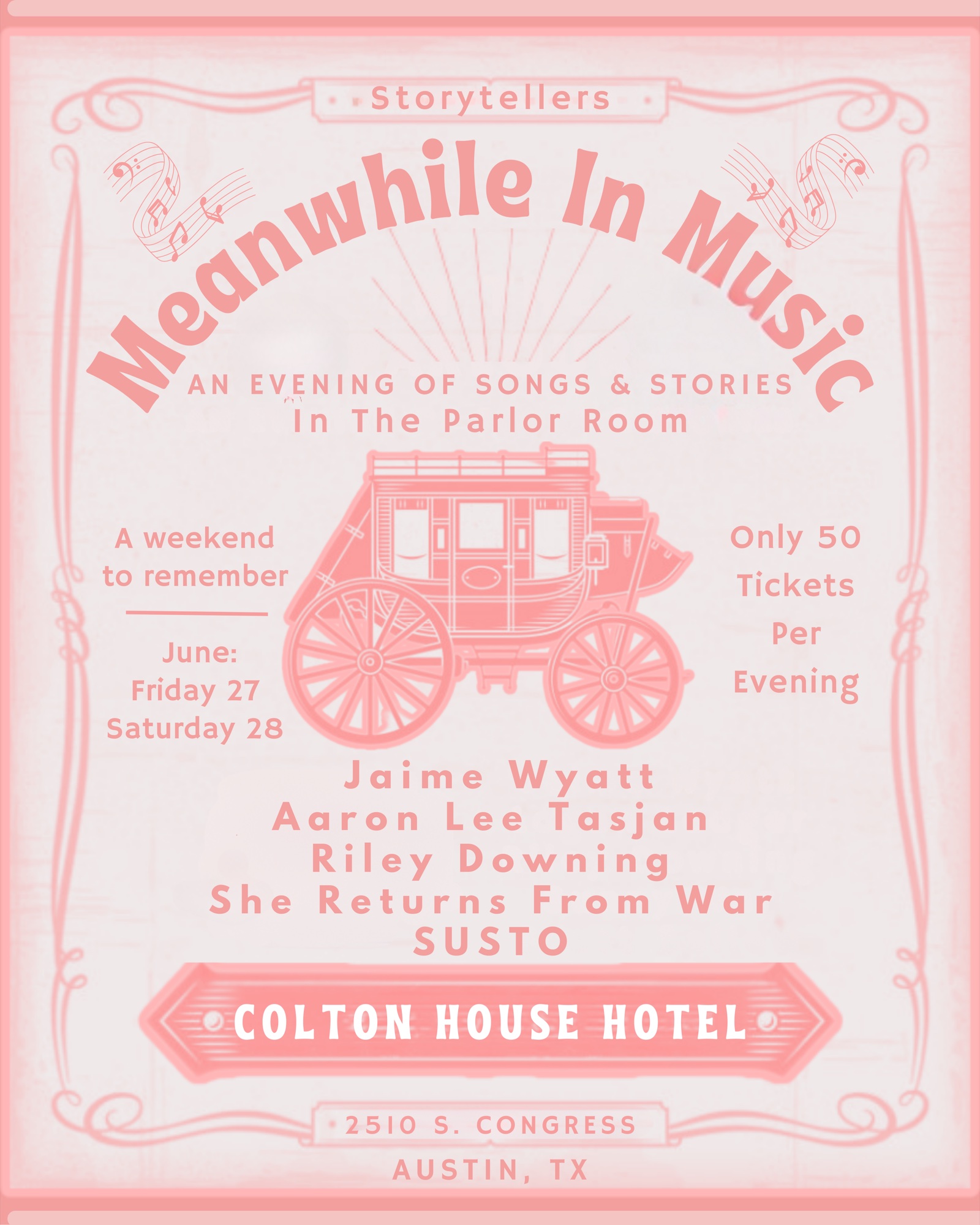 Meanwhile in Music Storytellers — The Parlor Room — show poster