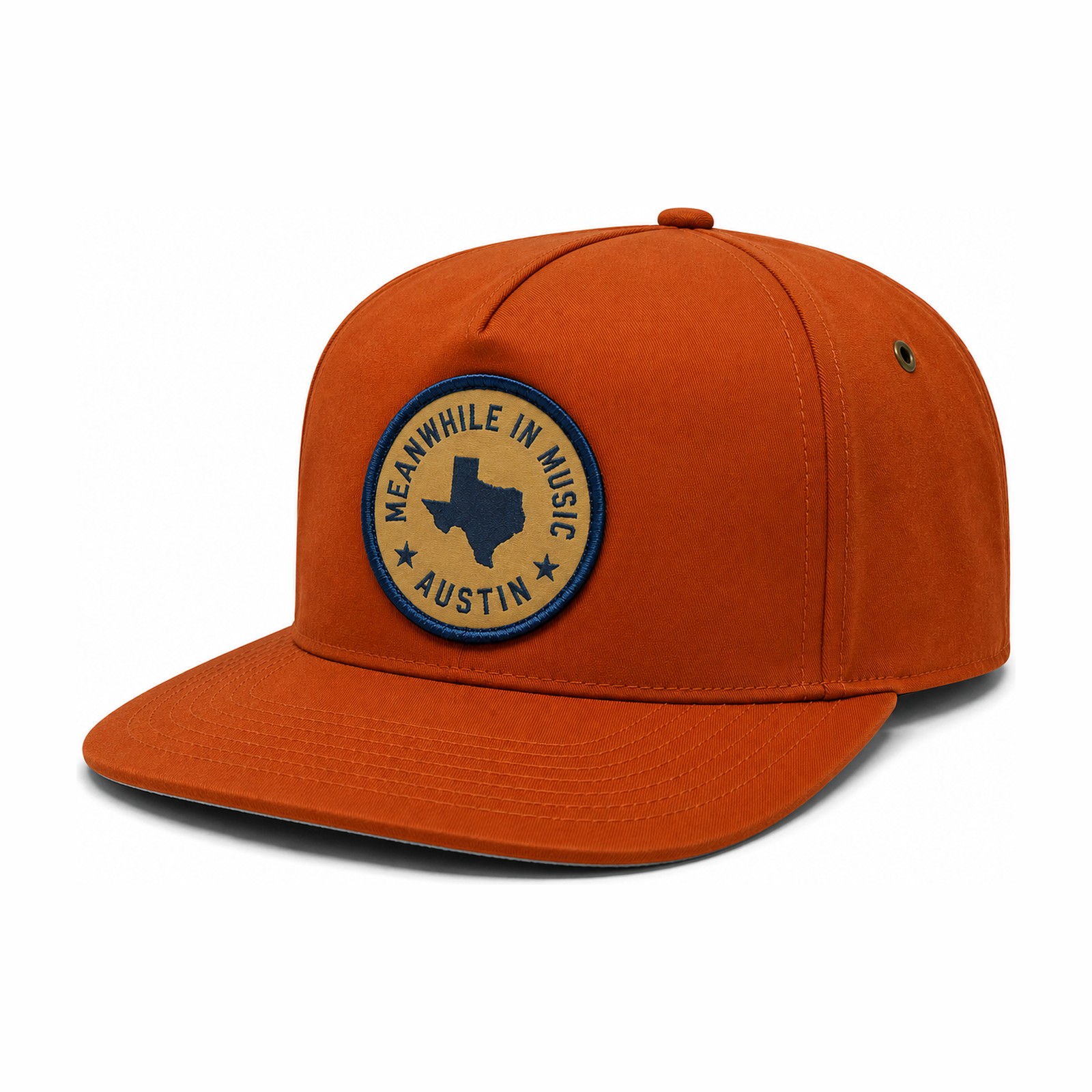 Austin Circle Patch Hat — Burnt Orange — side